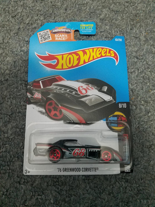 Hot Wheels 2016 HW Mild to Wild '76 Corvette Greenwood 63/250, Black