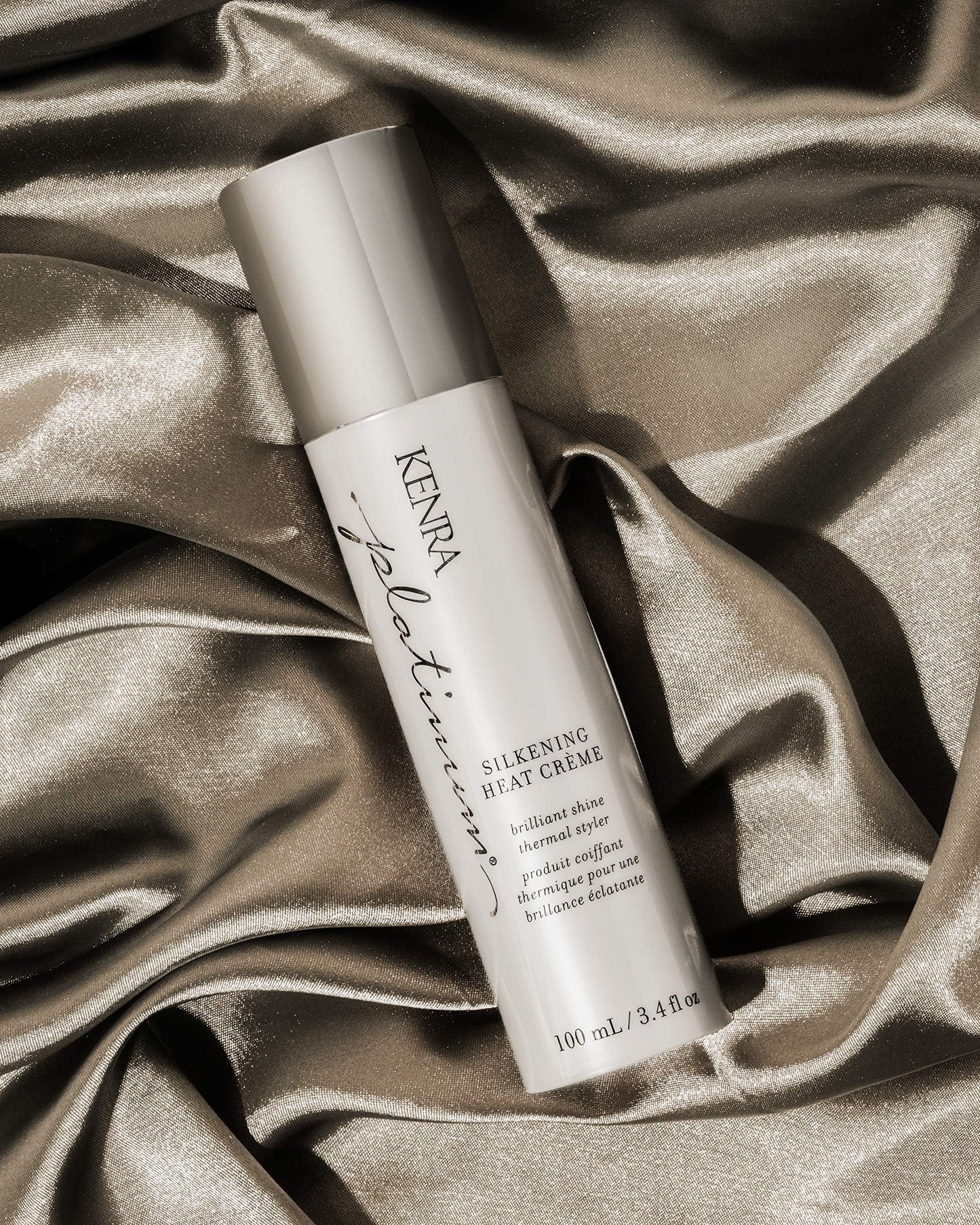 Kenra Platinum Silkening Heat Crème | Brilliant Shine Thermal Styler | Reduces Hot Tool Passes by 50% | Prevents Breakage & Improve Manageability |
