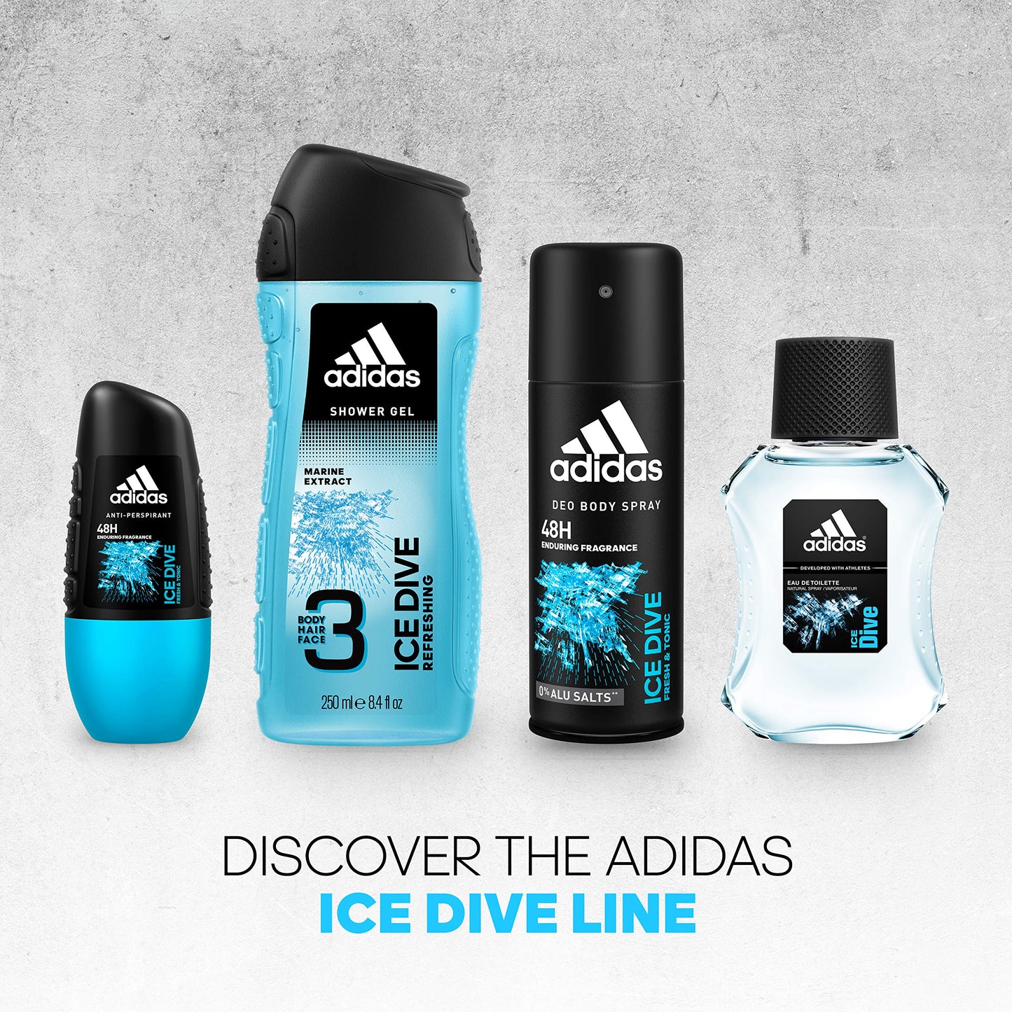 Adidas Ice Dive Marine Extract Refreshing Hair & Body Shower Gel 250ml/8.4oz