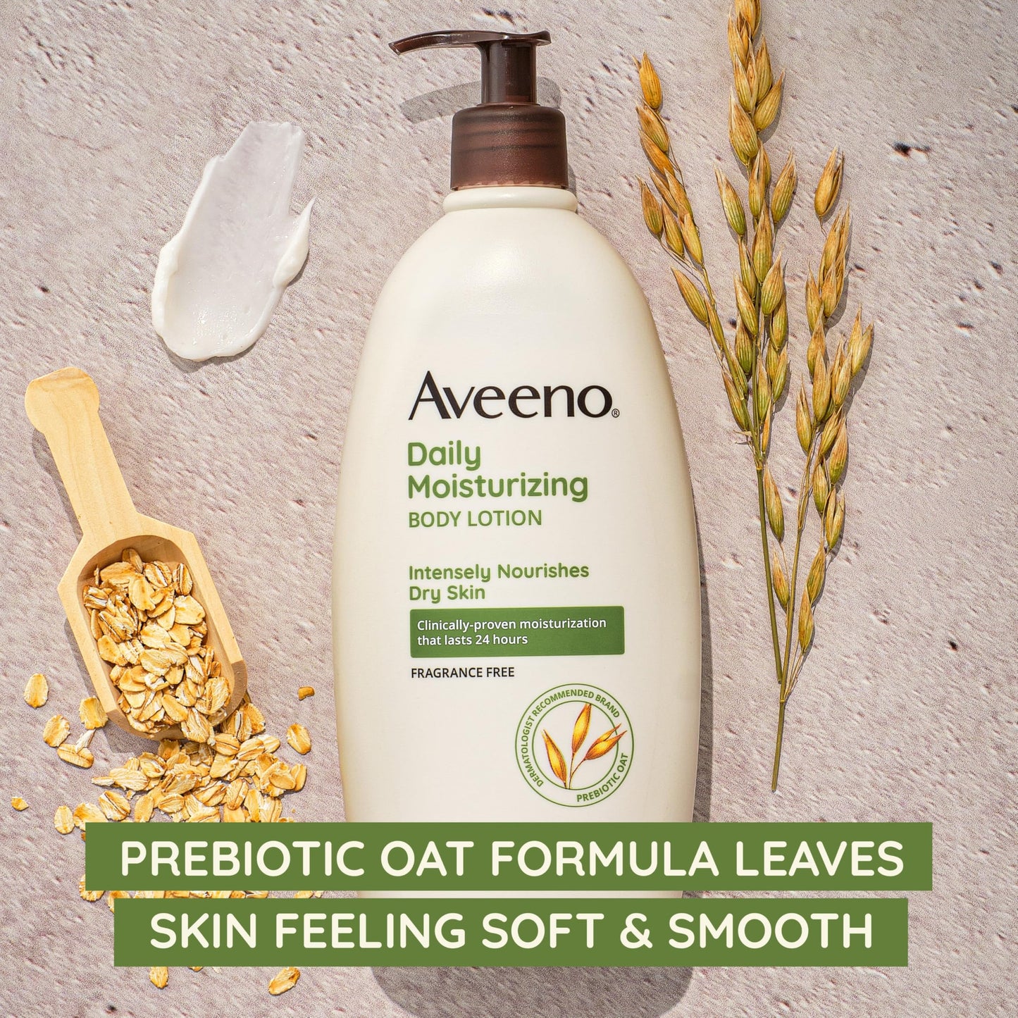 Aveeno Sheer Hydration Fragrance-Free Daily Moisturizing Lotion + Prebiotic Oat for Dry Skin, Lightweight, Fast-Absorbing Body Moisturizer Nourishes