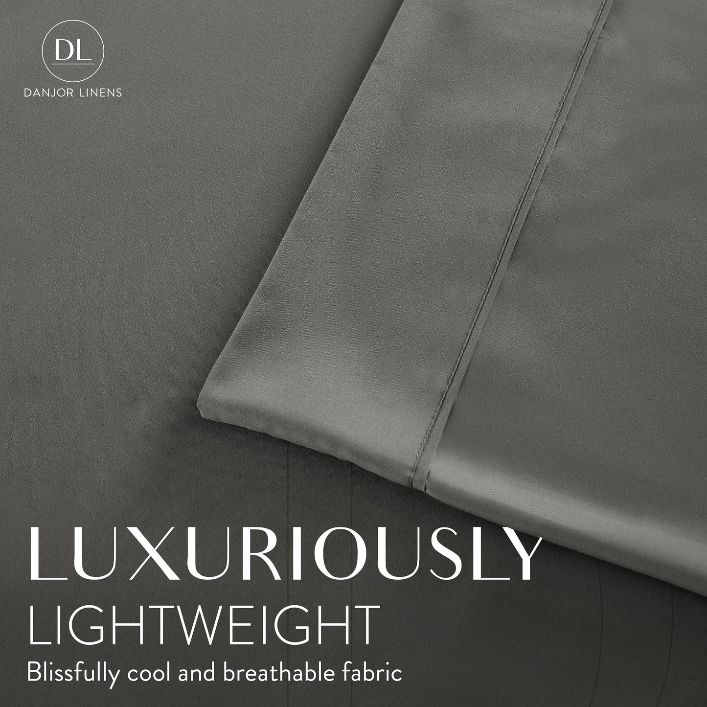 Danjor Linens Bed Sheet Set King Size for Hot Sleepers, Hotel Premium Sheets with 4 Pillowcases, Lightweight Brushed Microfiber Deep Pockets,