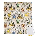 Northwest Character Hugger Pillow & Silk Touch Throw Blanket Set, Stuffed Animal for Kids, Newborn Snuggle Toy, 40" x 50", Harry Potter - Hedwig Magic