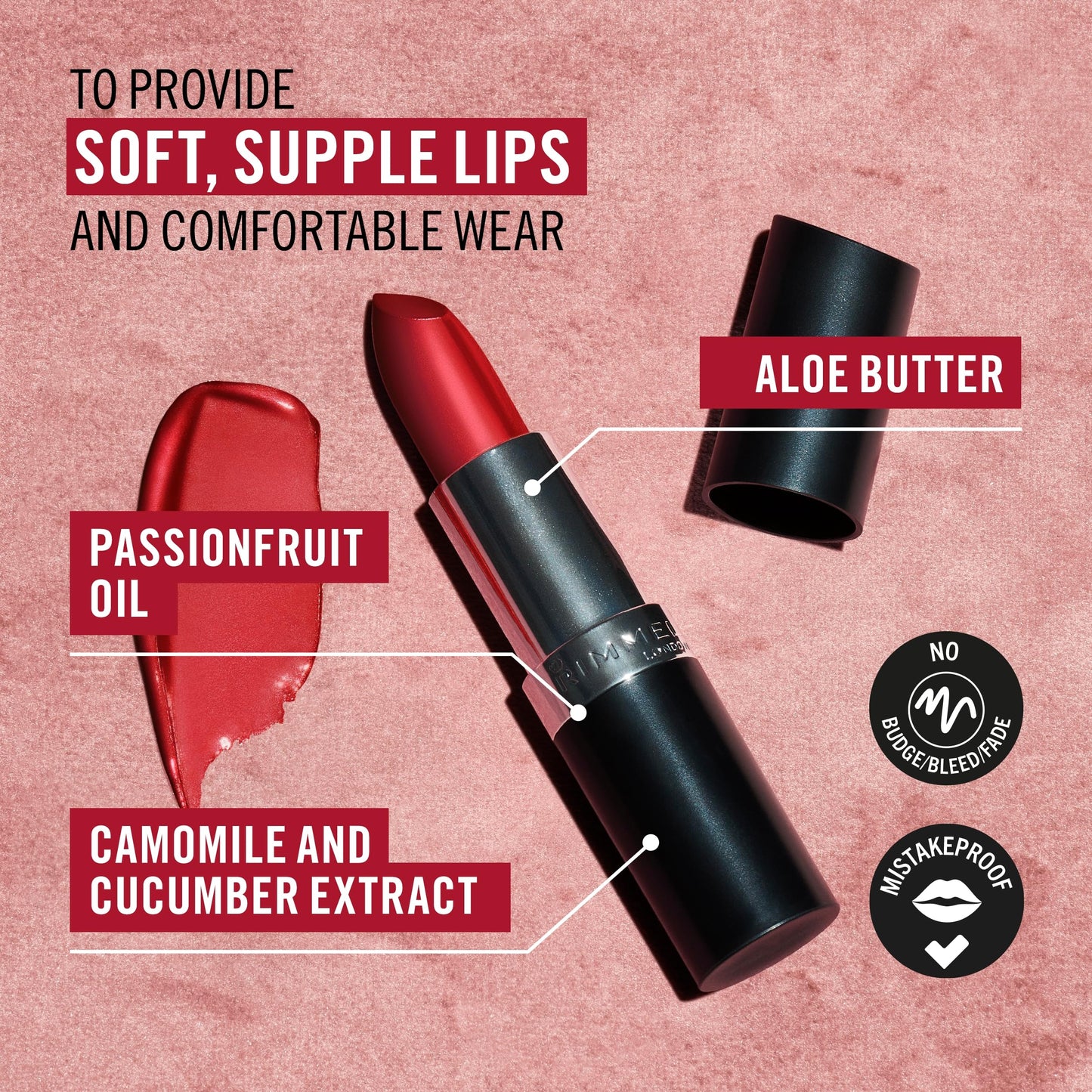 Rimmel London Lasting Finish by Kate Lipstick, 001