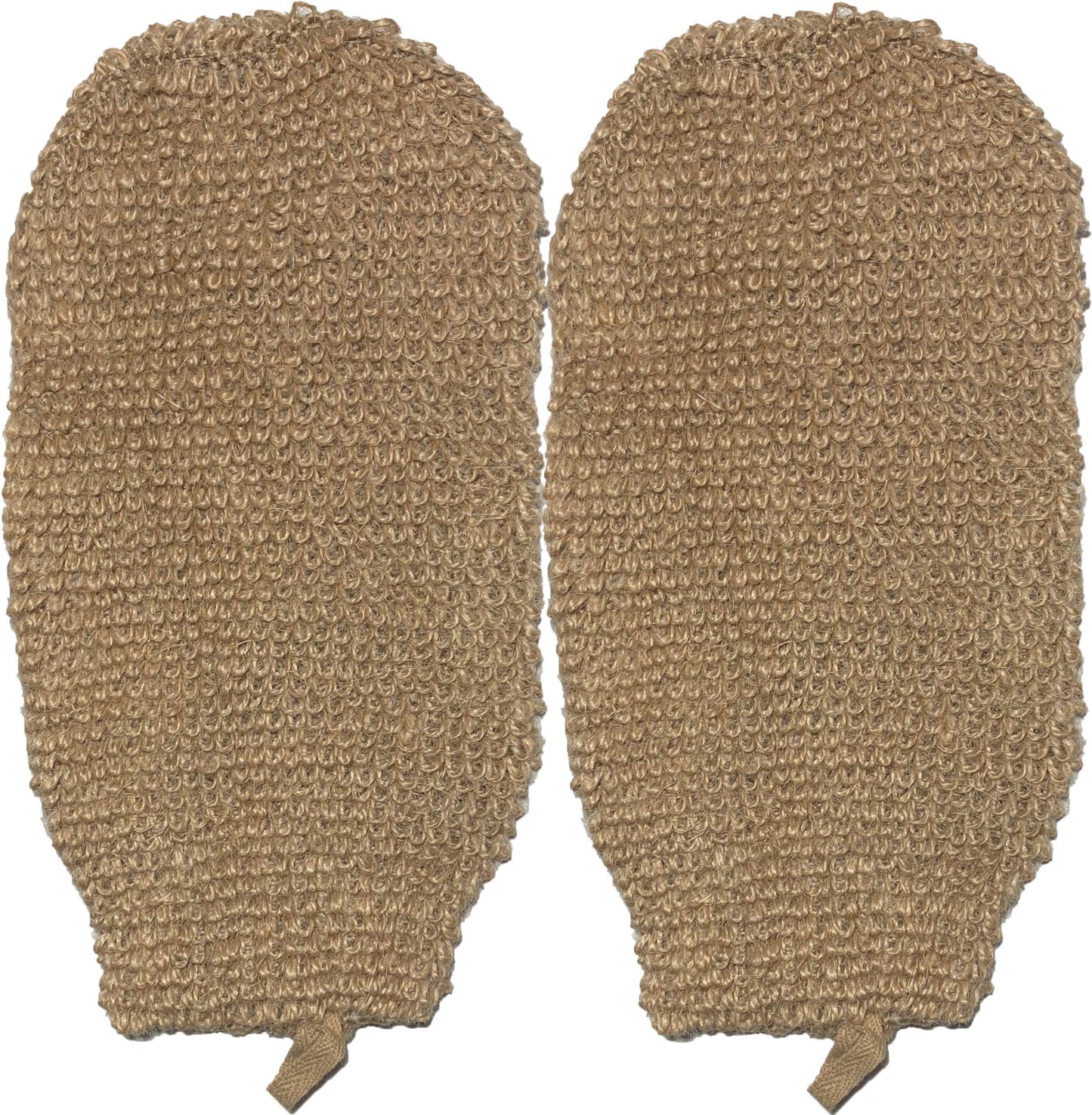 2 Pack 100% Natural Exfoliating Hemp Glove Mitt Mitten - Bath Sponge Scrubber Remove Dead Skin - Deep Clean & Invigorate Your Skin - Machine Wash