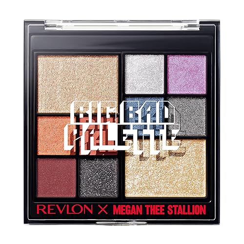 Revlon Eyeshadow Palette, Megan Thee Stallion Eye Makeup, Creamy Pigmented in Blendable Matte & Pearl Finishes, Big Bad, 001, 0.37 oz