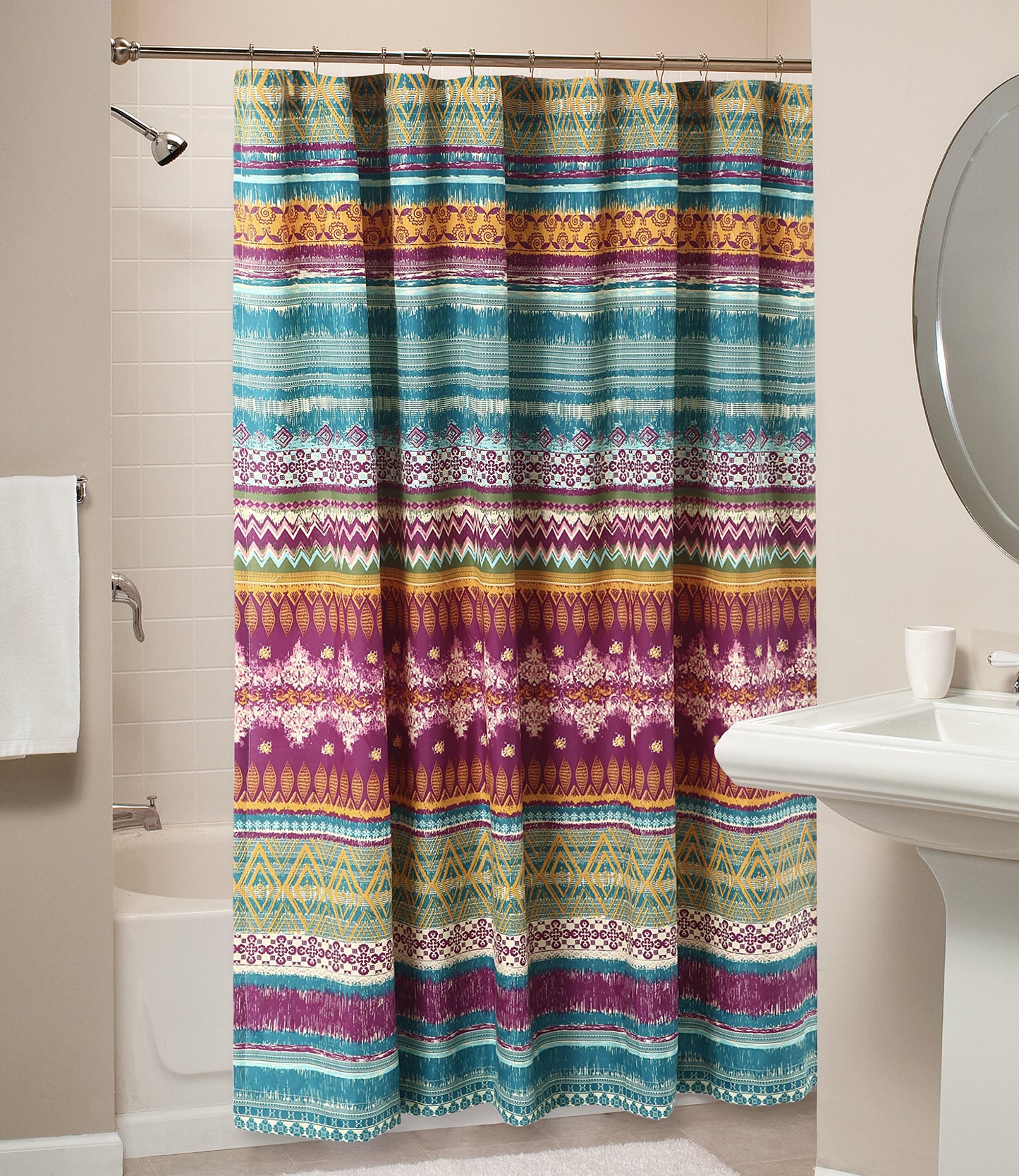 Greenland Home Southwest Shower Curtain, Siesta, 72 x 72