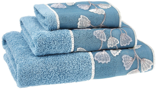 Popular Bath 3PC Towel Set Capri, Slate Blue