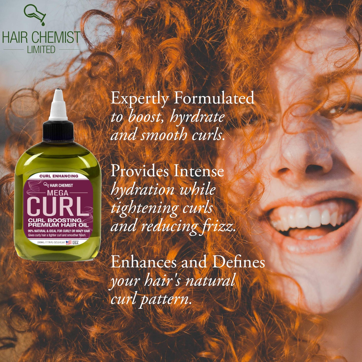 Hair Chemist Mega Curl Boosting Premium Hair Oil 7.78 Oz