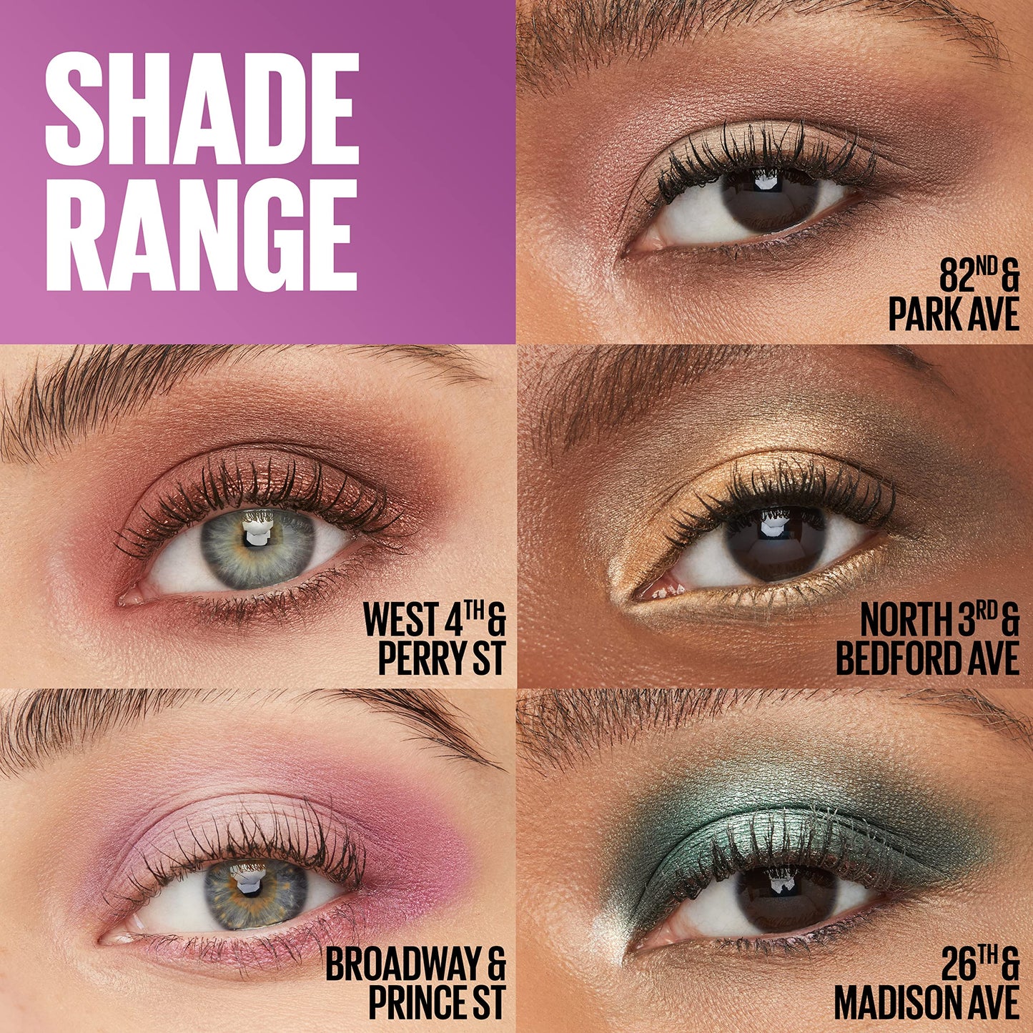 Maybelline New York Shadow Blocks Shadow Blocks Eyeshadow Palette, Stacked Eye Shadow Trio, 82nd & Park Ave, 0.08 oz