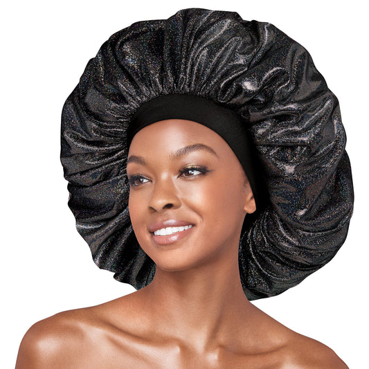 Red by Kiss Glitter Bonnet Premium Quality Sleeping Hair Bonnet Hair Cap, Super Jumbo Beauty and Personal Care Red by Kiss