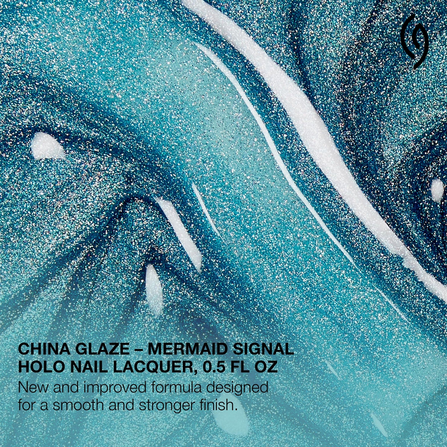 China Glaze CG Nail Lacquer Mermaid Signal - Holographic Teal Green & Blue Nail Polish, Quick Dry High Shine Shimmer for Salon Quality DIY Manicure Beauty & Personal Care China Glaze