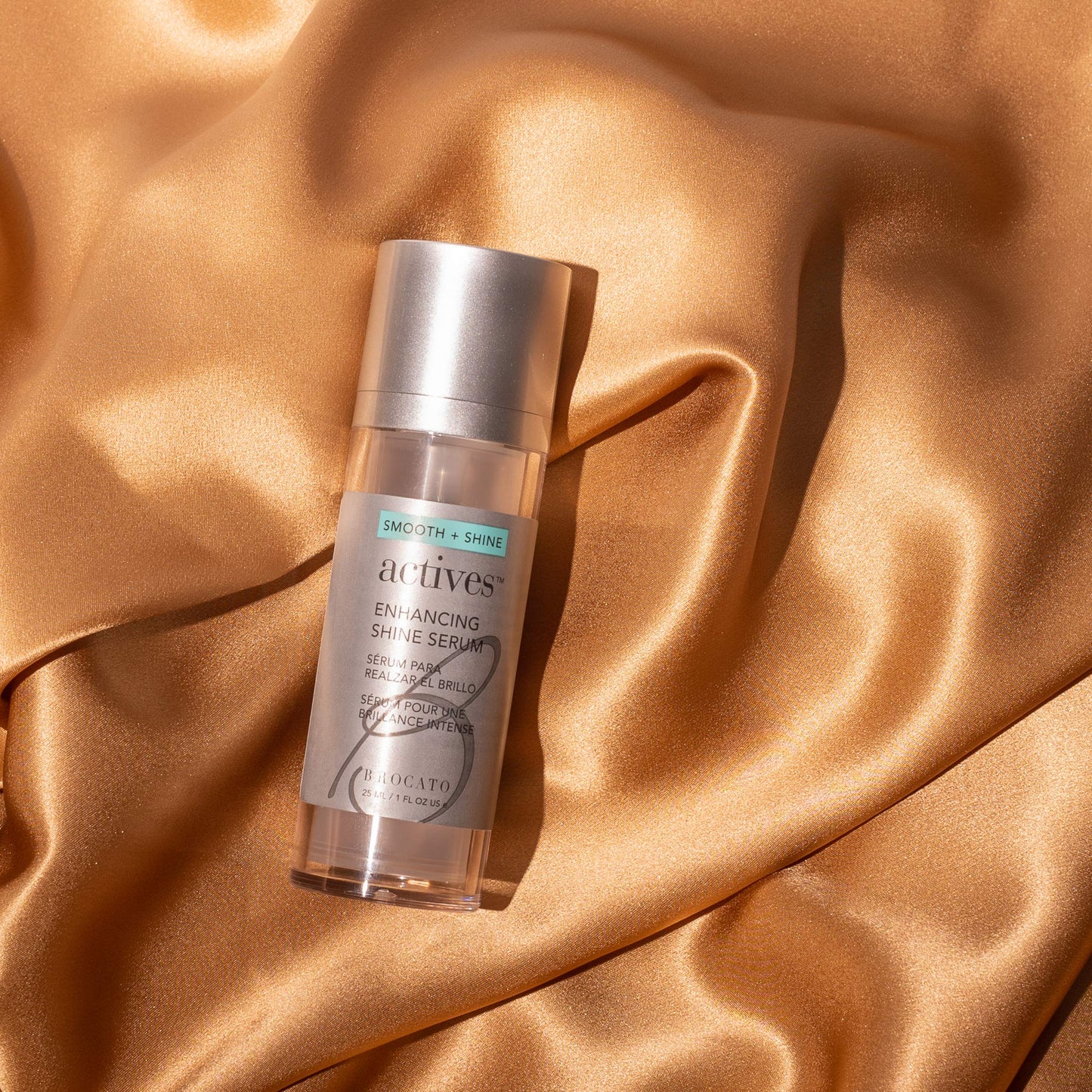 Brocato Actives Enhancing Shine Serum: Anti Frizz Smoothing Treatment for Damaged Hair - Leave In Product with Natural Oil to Repair / Control Dry