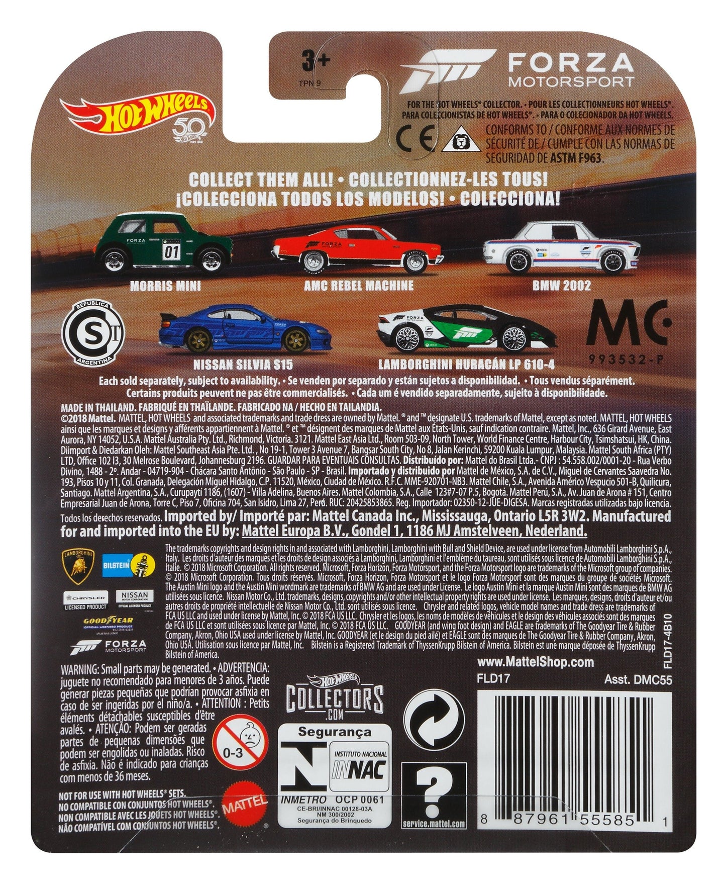 Hot Wheels Lamborghini Huracan Vehicle, 1:64 Scale