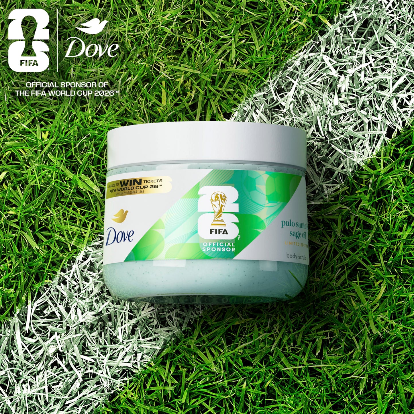 Dove FIFA World Cup 2026 Limited Edition Moisturizing Body Scrub - Palo Santo & Sage Oil, pH?Balanced Whipped Exfoliator for Hydrated, Radiant Skin Beauty & Personal Care Dove